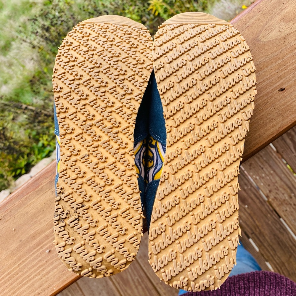 Inkkas Blue and Yellow Leather Joggers - Picture 5 of 5